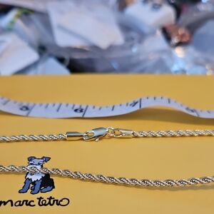 Silver Rope Chain Necklace